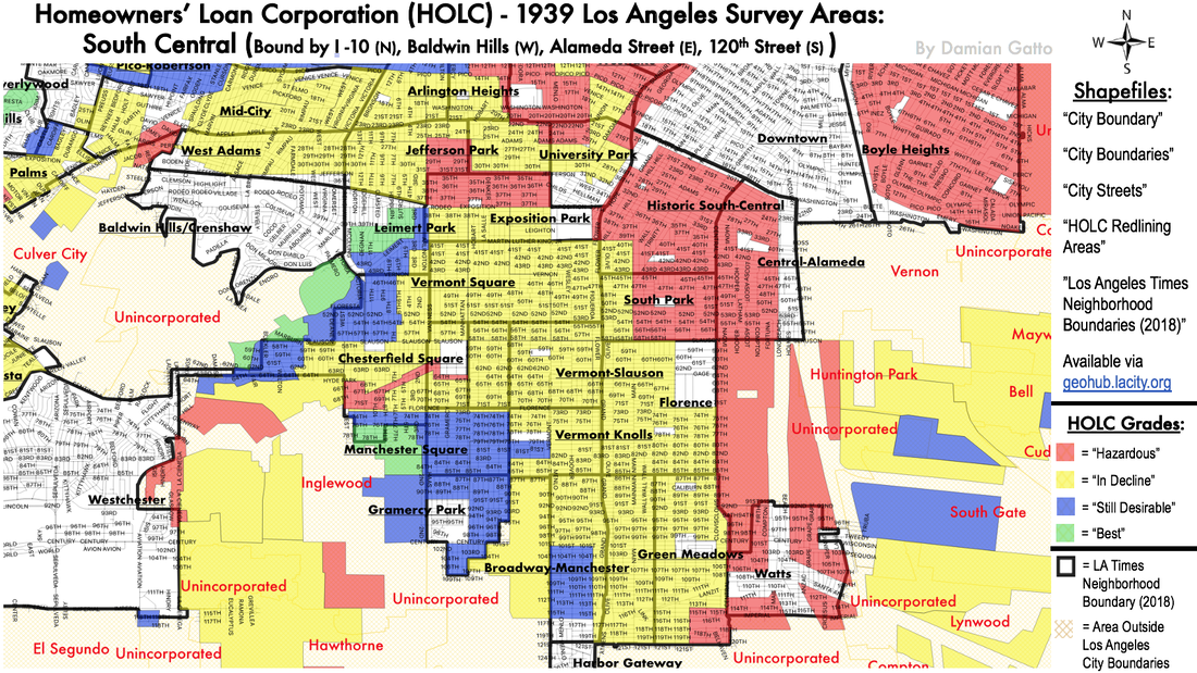 HOLC LA Redlining Map
